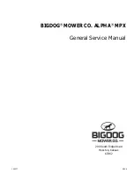 Bigdog Mower Co. ALPHA MPX General Service Manual предпросмотр