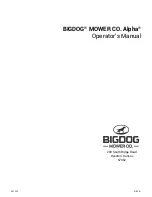 Preview for 1 page of Bigdog Mower Co. Alpha Operator'S Manual