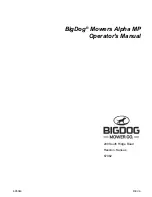 BigDog Alpha MP Operator'S Manual предпросмотр