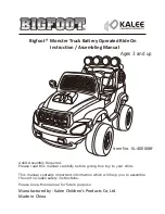 Bigfoot KL-40006BF Instruction/Assembling Manual предпросмотр