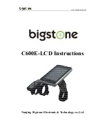 Предварительный просмотр 1 страницы BIGSTONE C600E-LCD User Manual