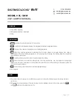 Preview for 1 page of BigTimeClocks XL-124W User Manual