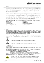 Preview for 2 page of Bijur Delimon DR4 Operating Instructions Manual