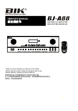 BIK BJ-A88 Owner'S Manual предпросмотр