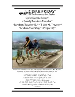 Bike Friday Family Tandem Traveler User Manual preview