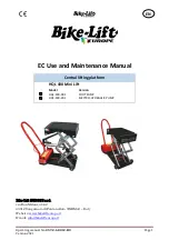 Bike-Lift HQL 400 Use And Maintenance Manual preview