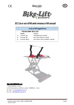 Bike-Lift TWIN-ARMS MTA 516 Use And Maintenance Manual preview
