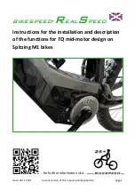 Bikespeed Real Speed TQ HPR 120S Instruction For The Installation preview