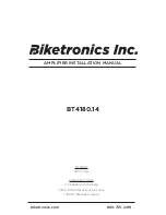 Biketronics BT4180.14 Installation Manual предпросмотр