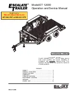 Bil-Jax ESCALATE TRAILER ET 12000 Operation And Service Manual preview