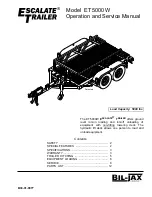 Bil-Jax ESCALATE TRAILER ET 5000W Operation And Service Manual preview