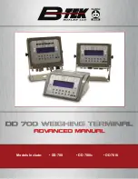 Preview for 1 page of Bilancial BTEK DD 700 Advanced Manual