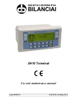 Bilancial D410 Use And Maintenance Manual preview