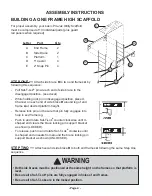 BilJax Pro-Jax Utility Scaffold Assembly Instructions предпросмотр