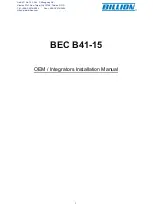 Billion BEC B41-15 Installation Manual preview