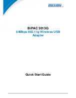 Предварительный просмотр 1 страницы Billion BIPAC 3013G Quick Start Manual