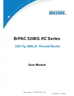 Billion BiPAC 5200G RC User Manual preview