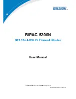 Billion BiPAC 5200N User Manual preview