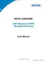 Billion BiPAC 6300VNOZ User Manual preview