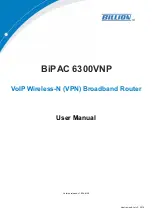 Billion BiPAC 6300VNP User Manual preview