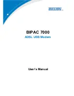 Billion BIPAC 7000 User Manual preview