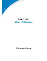 Предварительный просмотр 1 страницы Billion BiPAC 7001 Quick Start Manual