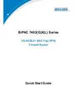 Preview for 1 page of Billion BiPAC 7402(G)X(L) Series Quick Start Manual