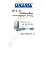 Billion BiPAC 7402 Quick Start Manual предпросмотр