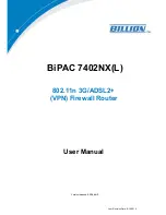 Preview for 1 page of Billion BiPAC 7402NX User Manual