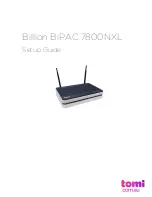 Billion BiPAC 7800(N)X(L) Setup Manual preview