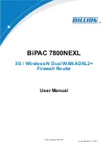 Billion BiPAC 7800NEXL User Manual preview