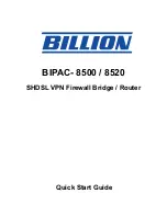 Preview for 1 page of Billion BIPAC- 8500 Quick Start Manual