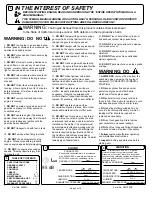 Preview for 2 page of Billy Goat AE400H, AE450 Operator Owner'S Manual