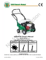 Предварительный просмотр 1 страницы Billy Goat AE401H Owner'S Manual