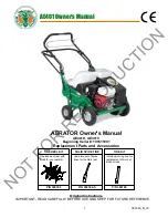 Billy Goat AE401V Owner'S Manual предпросмотр