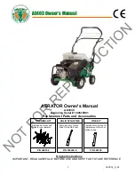 Предварительный просмотр 1 страницы Billy Goat AE403 Owner'S Manual