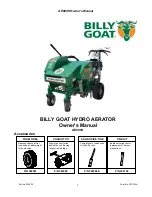 Предварительный просмотр 1 страницы Billy Goat AE900H Owner'S Manual