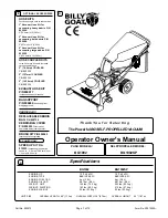 Предварительный просмотр 1 страницы Billy Goat BG1002 Operator Owner'S Manual