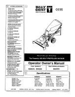 Billy Goat BG60AH Operator Owner'S Manual предпросмотр