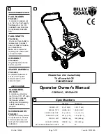 Предварительный просмотр 1 страницы Billy Goat CR550HC Operator Owner'S Manual