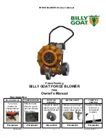 Preview for 1 page of Billy Goat F800 Owner'S Manual