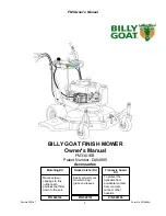 Billy Goat FM3301EB Owner'S Manual предпросмотр