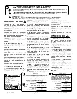 Предварительный просмотр 2 страницы Billy Goat FM3301IN, FM3301INE Operator Owner'S Manual