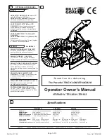 Preview for 1 page of Billy Goat HTR1601V Operator Owner'S Manual