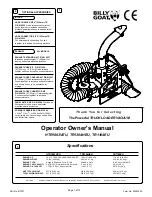 Billy Goat HTR1803VEU Operator Owner'S Manual предпросмотр