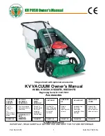 Billy Goat KV VACUUM KV600 Owner'S Manual предпросмотр