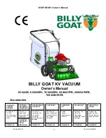 Billy Goat KV600SP Owner'S Manual preview