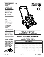 Billy Goat OS551 Operator Owner'S Manual предпросмотр