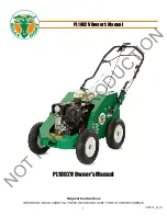 Предварительный просмотр 1 страницы Billy Goat PL1802V Owner'S Manual