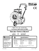 Billy Goat QUIET BLOW QB1601 Operator Owner'S Manual preview